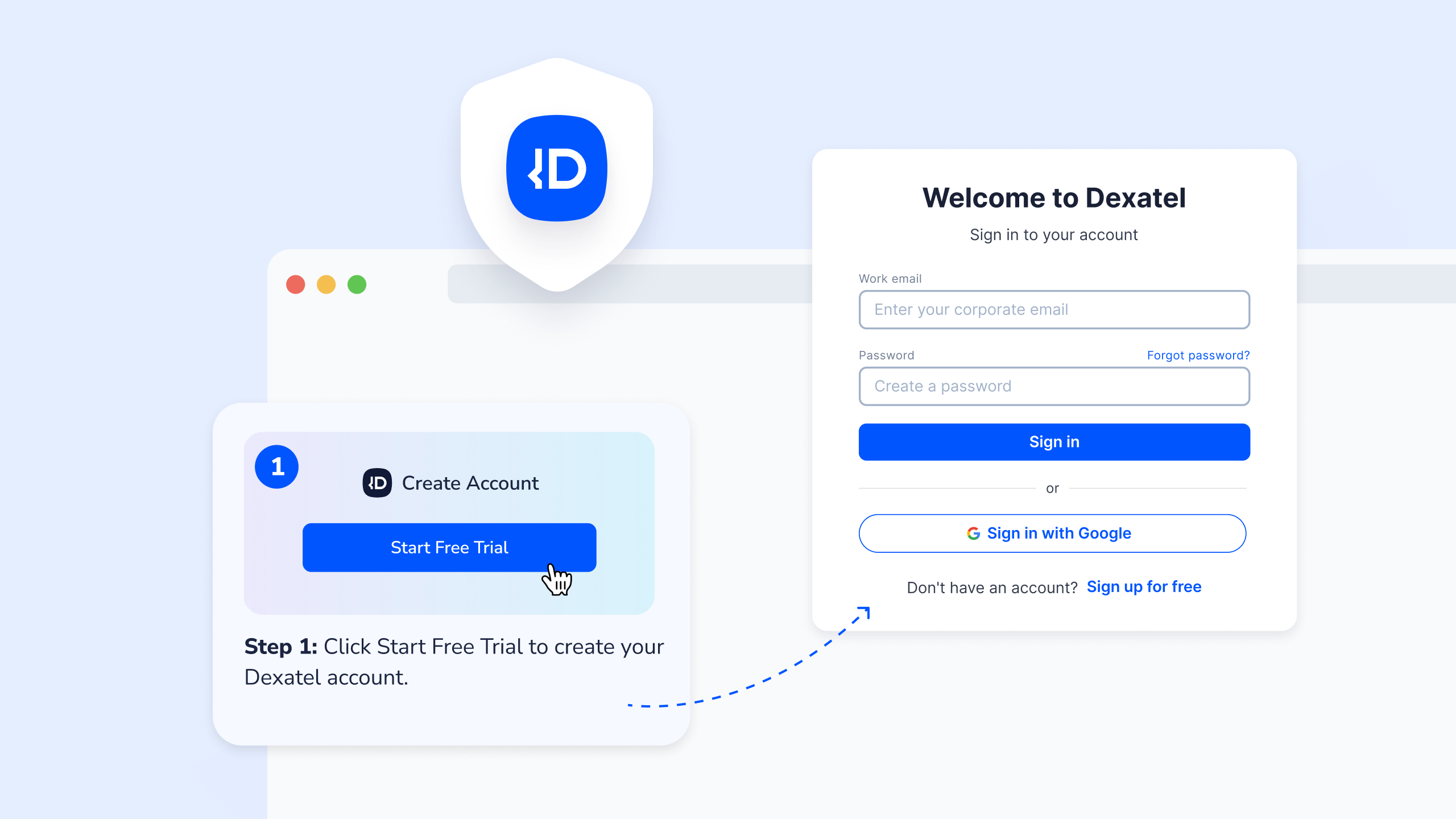 Create or sign in to a Dexatel account before connecting Bitrix24